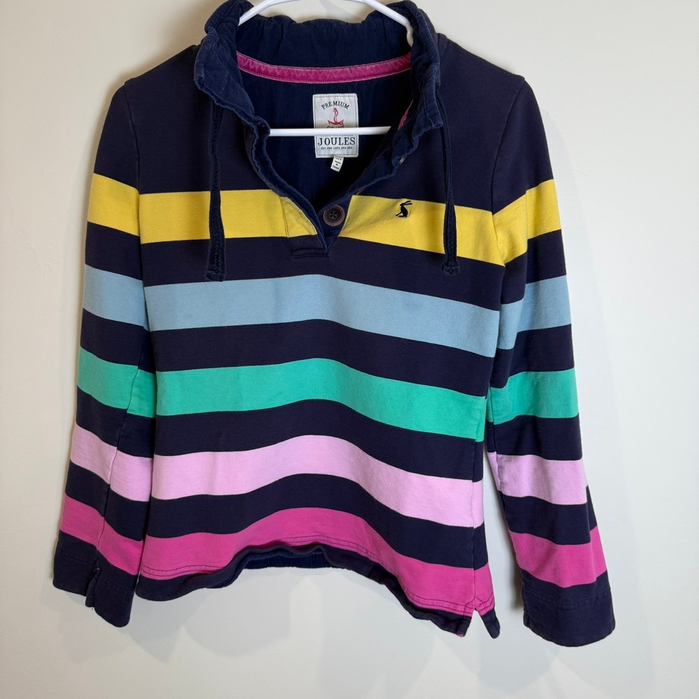Joules Premium Grade Striped Pullover Sweatshirt US 4 UK 8 Colorful